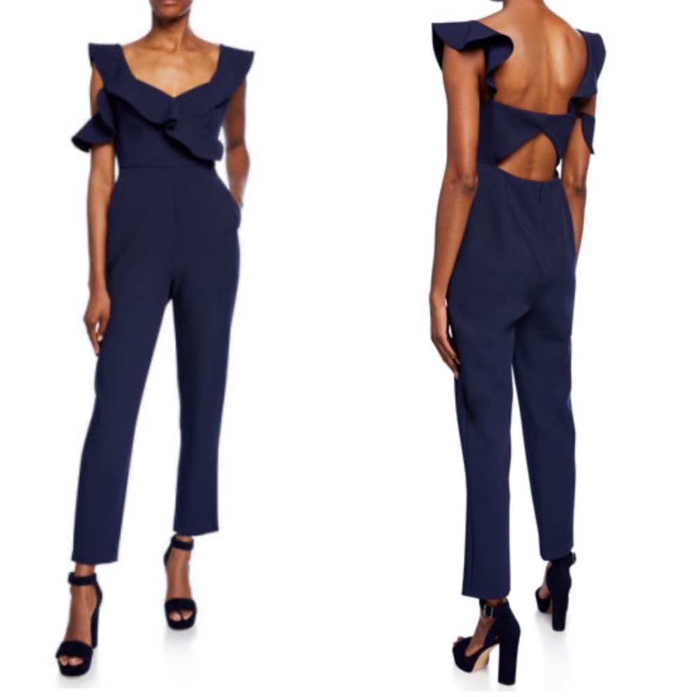 BCBG Max Azria Navy Jumpsuit